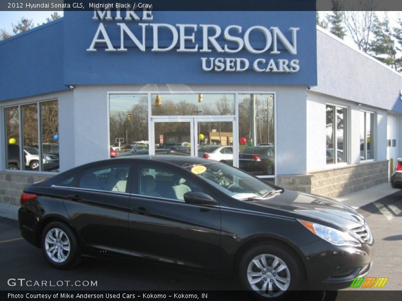 Midnight Black / Gray 2012 Hyundai Sonata GLS