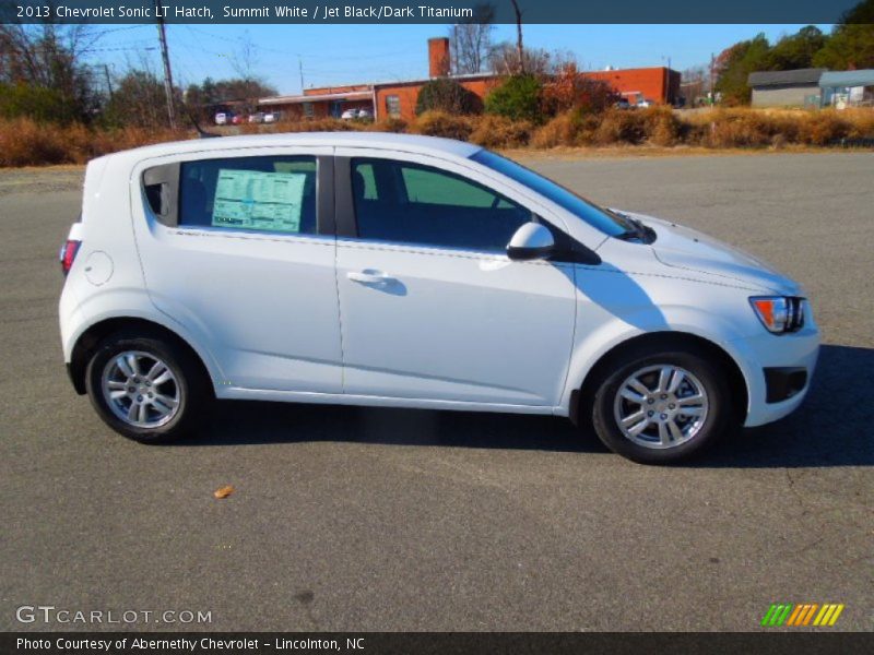 Summit White / Jet Black/Dark Titanium 2013 Chevrolet Sonic LT Hatch
