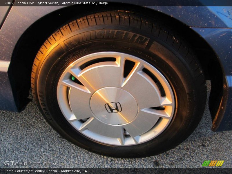 Atomic Blue Metallic / Beige 2009 Honda Civic Hybrid Sedan