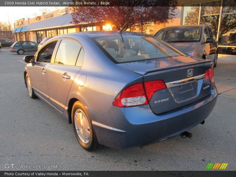 Atomic Blue Metallic / Beige 2009 Honda Civic Hybrid Sedan