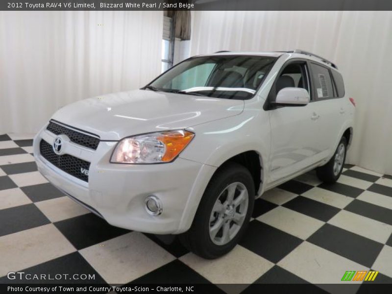 Blizzard White Pearl / Sand Beige 2012 Toyota RAV4 V6 Limited
