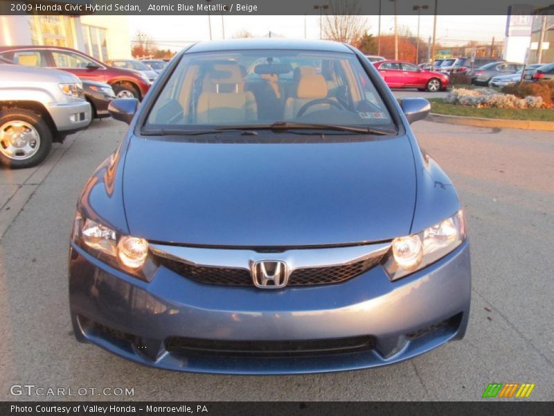 Atomic Blue Metallic / Beige 2009 Honda Civic Hybrid Sedan