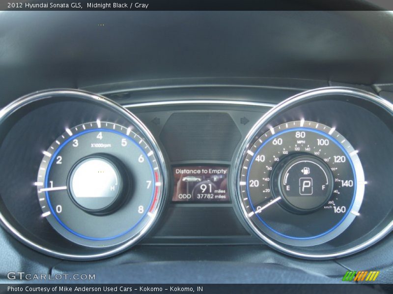 Midnight Black / Gray 2012 Hyundai Sonata GLS