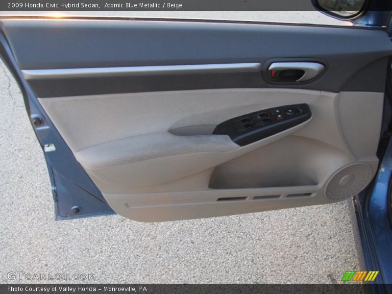 Atomic Blue Metallic / Beige 2009 Honda Civic Hybrid Sedan