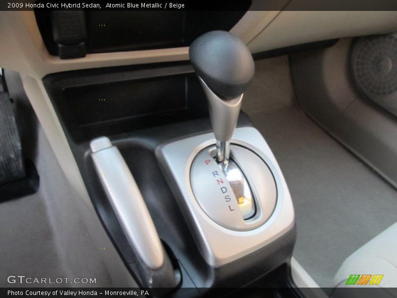 Atomic Blue Metallic / Beige 2009 Honda Civic Hybrid Sedan