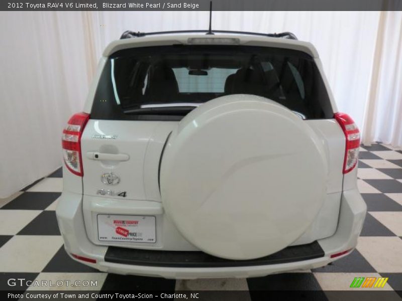 Blizzard White Pearl / Sand Beige 2012 Toyota RAV4 V6 Limited