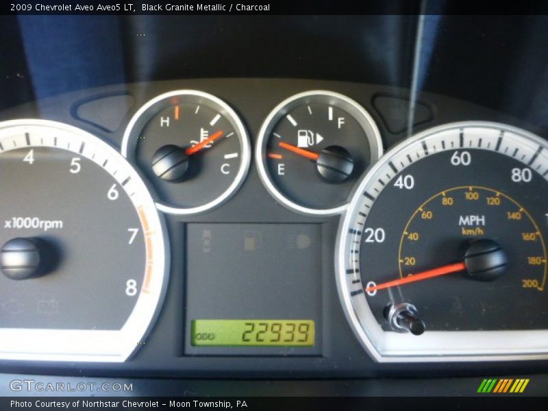 Black Granite Metallic / Charcoal 2009 Chevrolet Aveo Aveo5 LT
