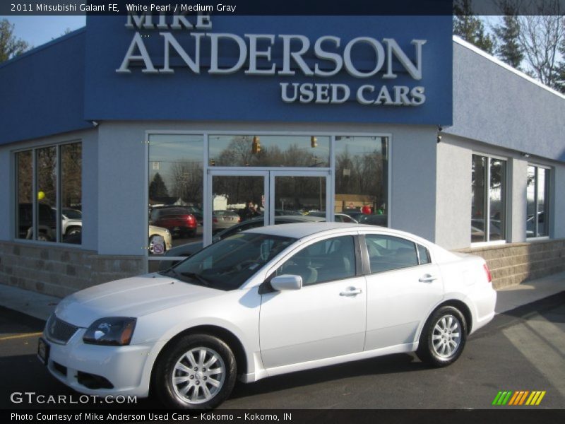 White Pearl / Medium Gray 2011 Mitsubishi Galant FE