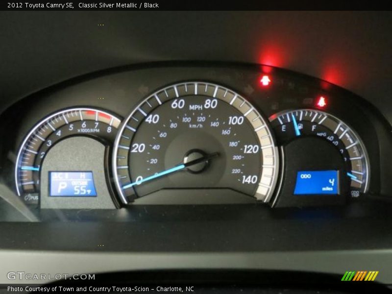 Classic Silver Metallic / Black 2012 Toyota Camry SE