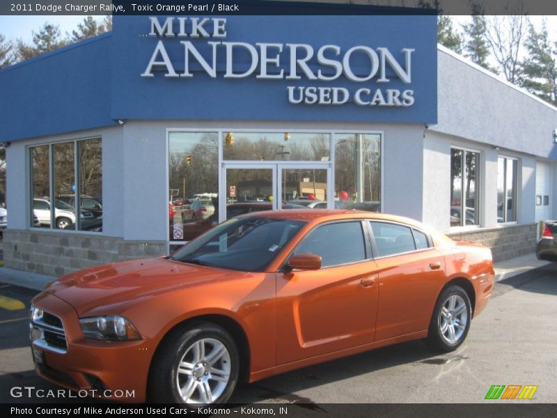Toxic Orange Pearl / Black 2011 Dodge Charger Rallye