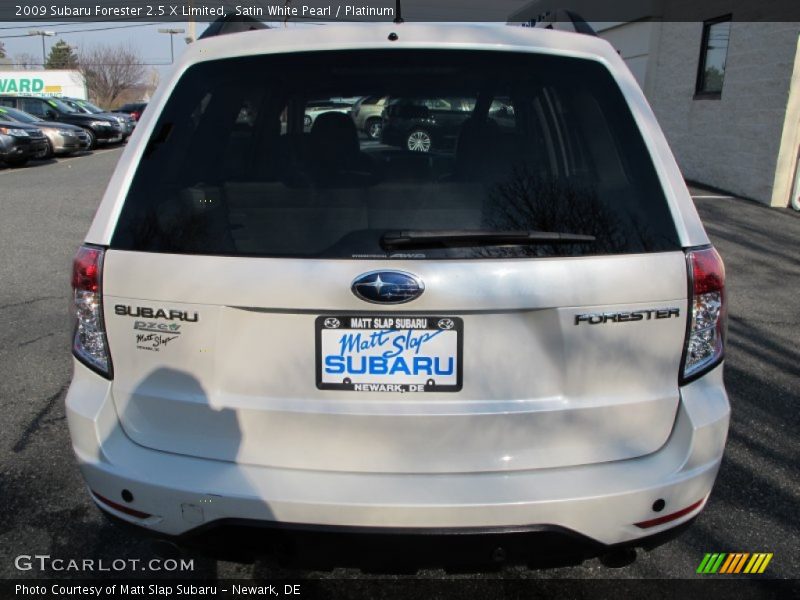Satin White Pearl / Platinum 2009 Subaru Forester 2.5 X Limited