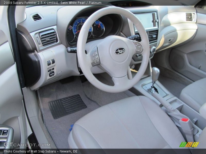 Satin White Pearl / Platinum 2009 Subaru Forester 2.5 X Limited