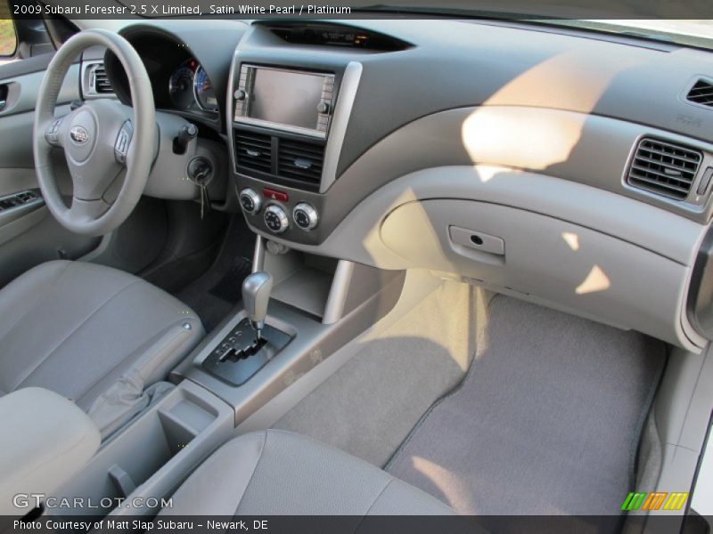 Satin White Pearl / Platinum 2009 Subaru Forester 2.5 X Limited