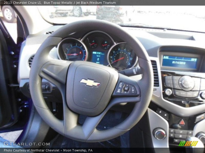 Blue Topaz Metallic / Jet Black/Medium Titanium 2013 Chevrolet Cruze LS