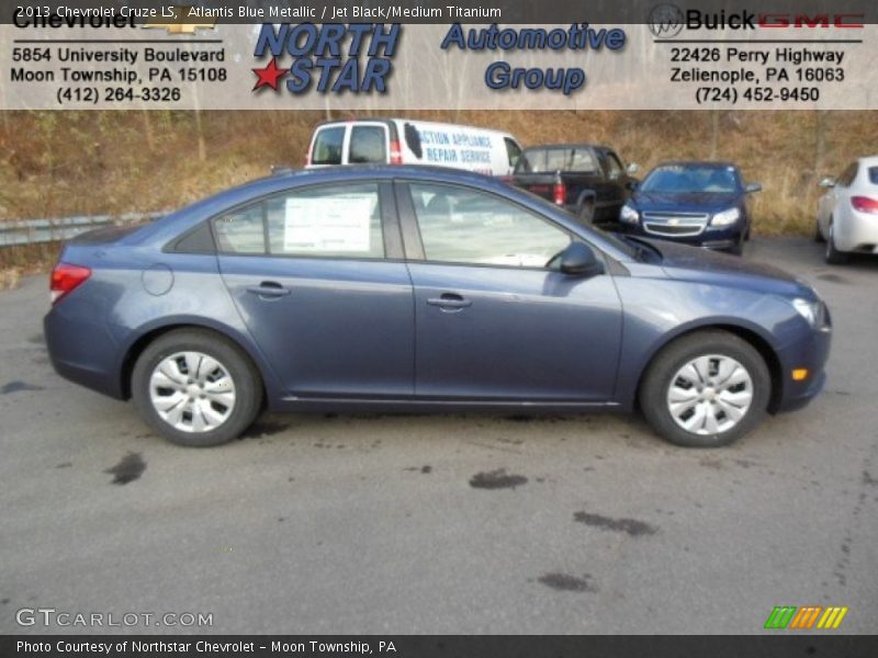 Atlantis Blue Metallic / Jet Black/Medium Titanium 2013 Chevrolet Cruze LS