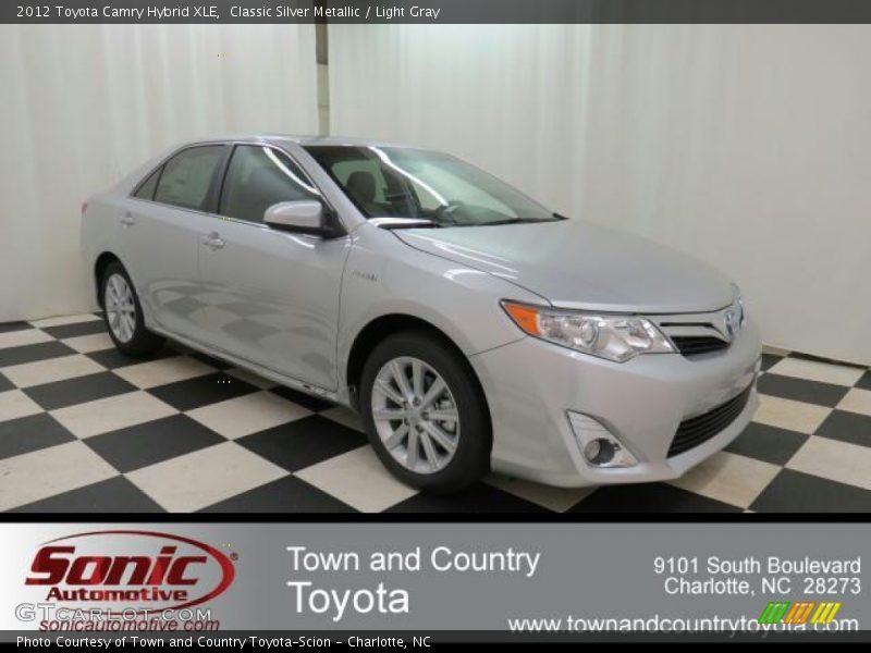 Classic Silver Metallic / Light Gray 2012 Toyota Camry Hybrid XLE