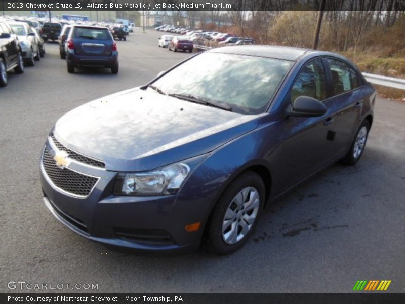 Atlantis Blue Metallic / Jet Black/Medium Titanium 2013 Chevrolet Cruze LS