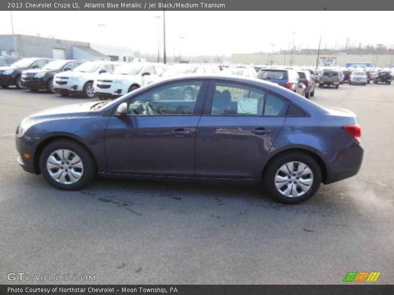 Atlantis Blue Metallic / Jet Black/Medium Titanium 2013 Chevrolet Cruze LS