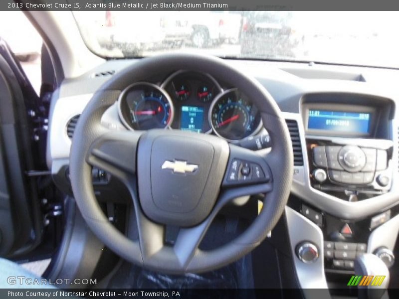 Atlantis Blue Metallic / Jet Black/Medium Titanium 2013 Chevrolet Cruze LS