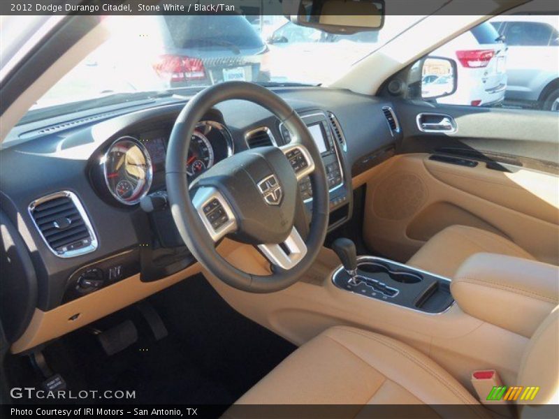 Stone White / Black/Tan 2012 Dodge Durango Citadel