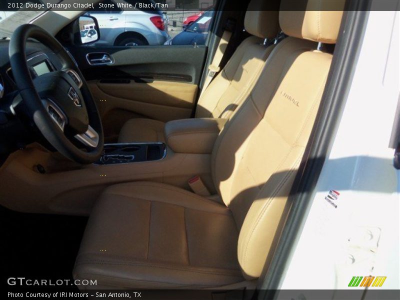 Stone White / Black/Tan 2012 Dodge Durango Citadel