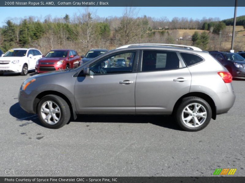 Gotham Gray Metallic / Black 2008 Nissan Rogue SL AWD