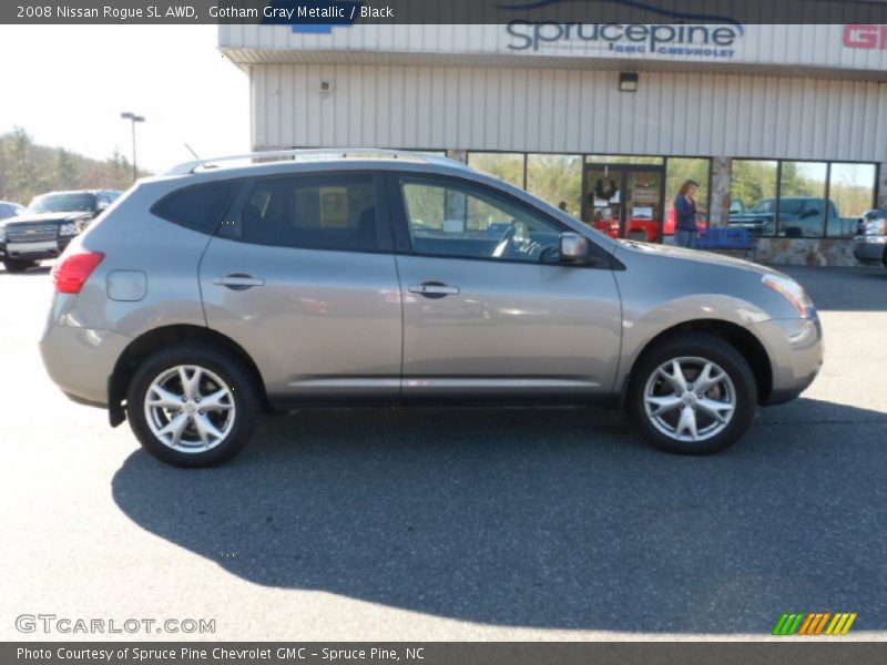 Gotham Gray Metallic / Black 2008 Nissan Rogue SL AWD