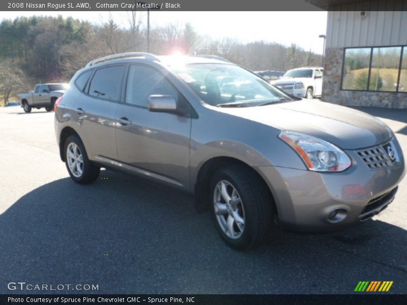 Gotham Gray Metallic / Black 2008 Nissan Rogue SL AWD