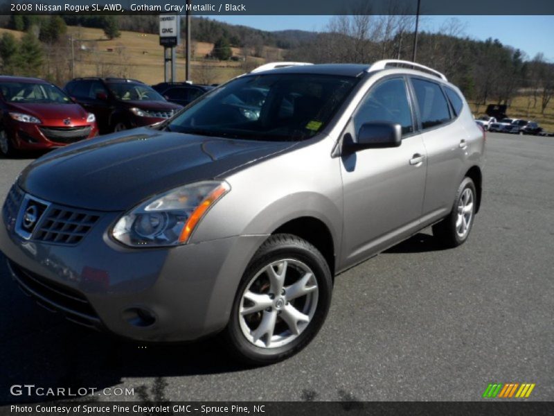 Gotham Gray Metallic / Black 2008 Nissan Rogue SL AWD