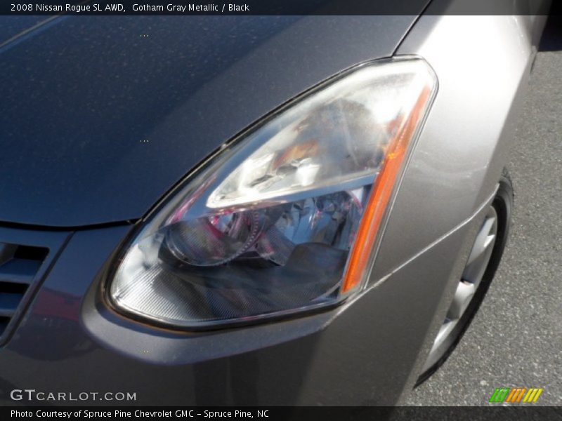 Gotham Gray Metallic / Black 2008 Nissan Rogue SL AWD