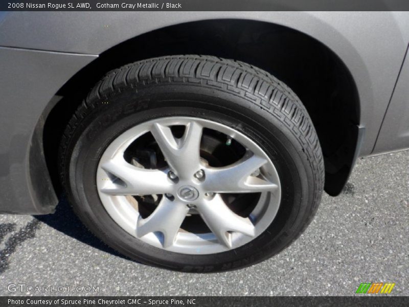 Gotham Gray Metallic / Black 2008 Nissan Rogue SL AWD