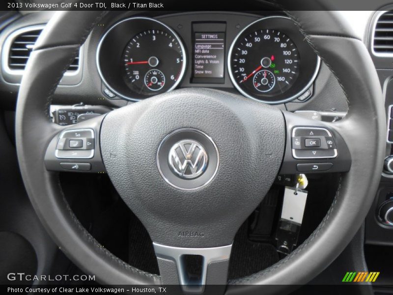 Black / Titan Black 2013 Volkswagen Golf 4 Door TDI