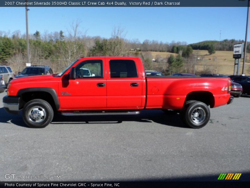 Victory Red / Dark Charcoal 2007 Chevrolet Silverado 3500HD Classic LT Crew Cab 4x4 Dually