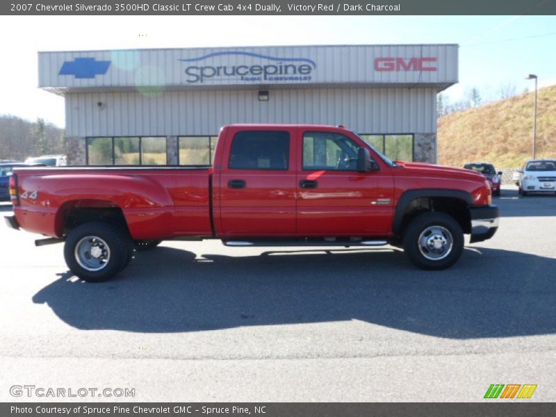 Victory Red / Dark Charcoal 2007 Chevrolet Silverado 3500HD Classic LT Crew Cab 4x4 Dually