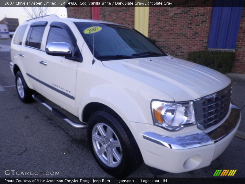 Cool Vanilla White / Dark Slate Gray/Light Slate Gray 2007 Chrysler Aspen Limited HEMI 4WD