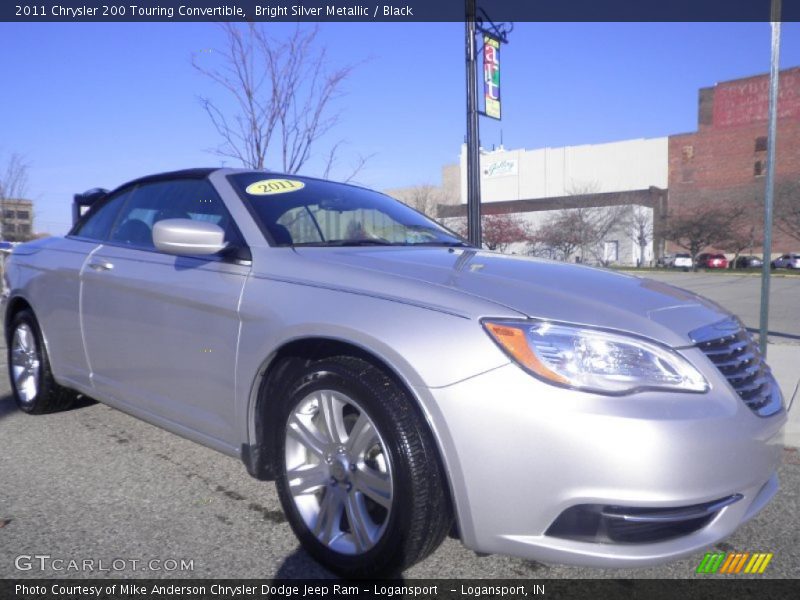 Bright Silver Metallic / Black 2011 Chrysler 200 Touring Convertible