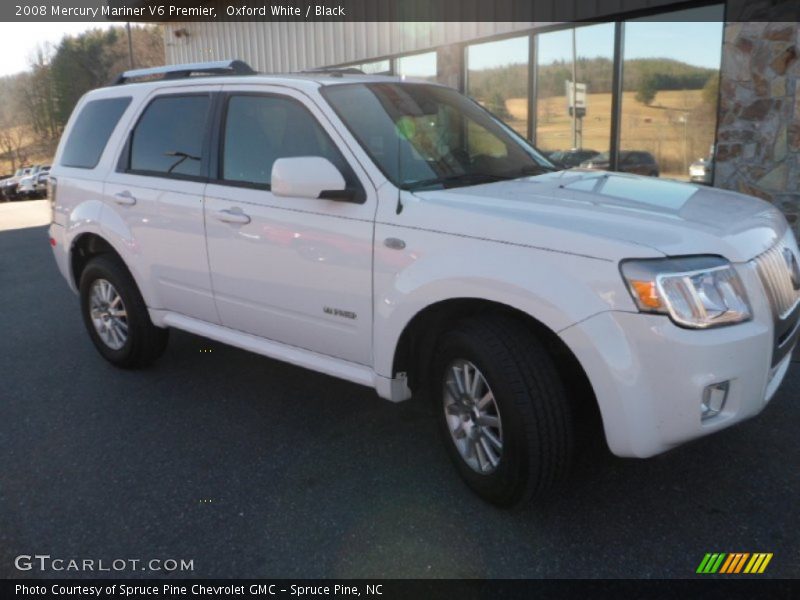 Oxford White / Black 2008 Mercury Mariner V6 Premier