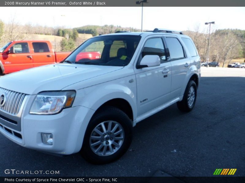 Oxford White / Black 2008 Mercury Mariner V6 Premier