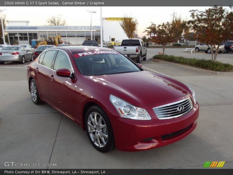 Garnet Ember / Graphite 2009 Infiniti G 37 S Sport Sedan