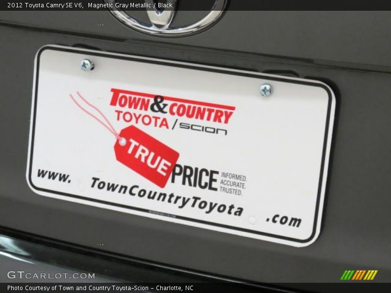 Magnetic Gray Metallic / Black 2012 Toyota Camry SE V6