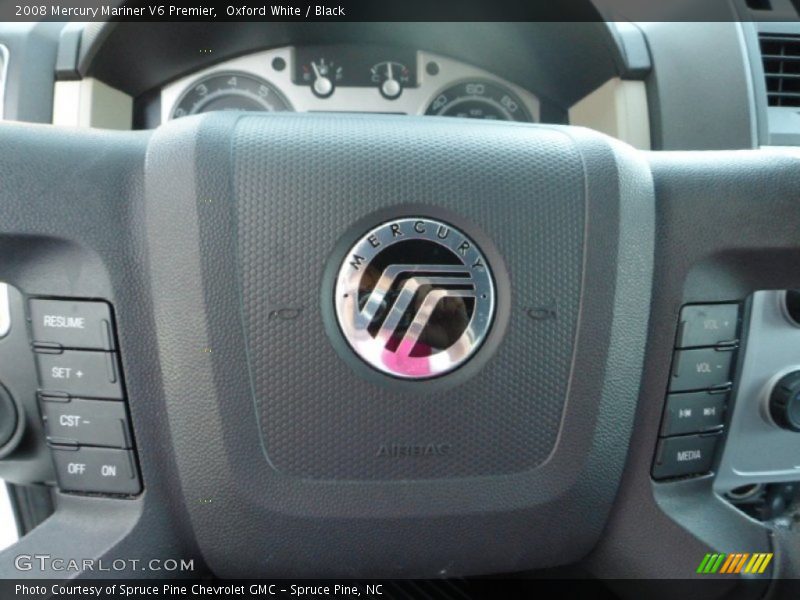 Oxford White / Black 2008 Mercury Mariner V6 Premier