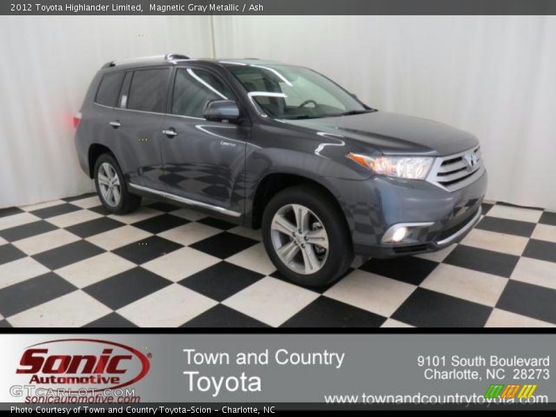Magnetic Gray Metallic / Ash 2012 Toyota Highlander Limited