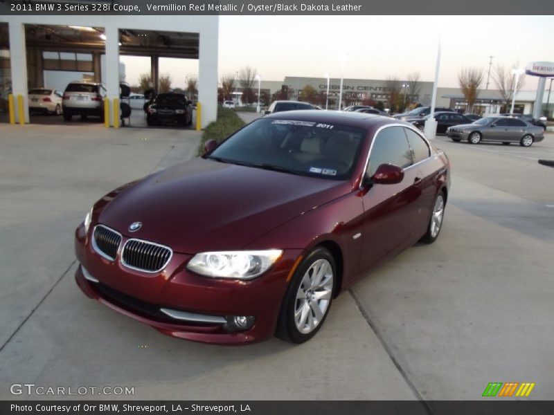 Vermillion Red Metallic / Oyster/Black Dakota Leather 2011 BMW 3 Series 328i Coupe