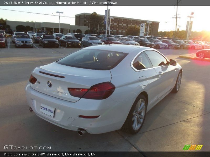Mineral White Metallic / Cinnamon Brown 2013 BMW 6 Series 640i Coupe