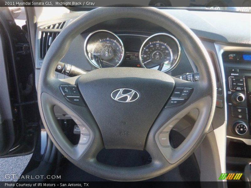 Midnight Black / Gray 2011 Hyundai Sonata GLS