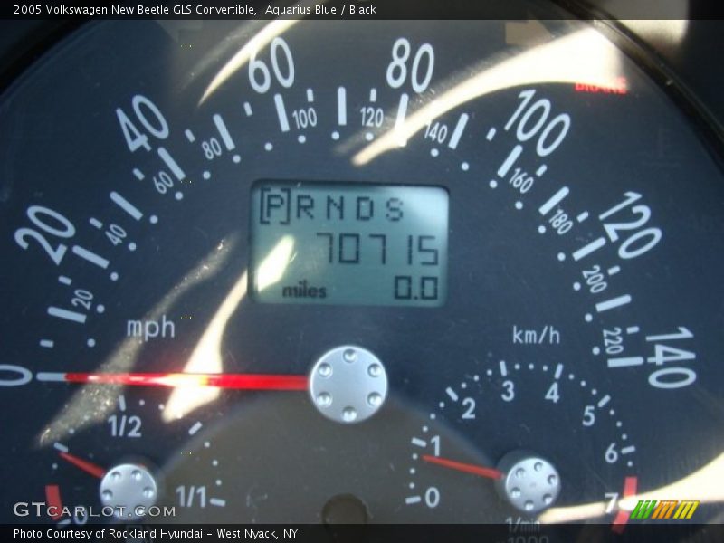 Aquarius Blue / Black 2005 Volkswagen New Beetle GLS Convertible