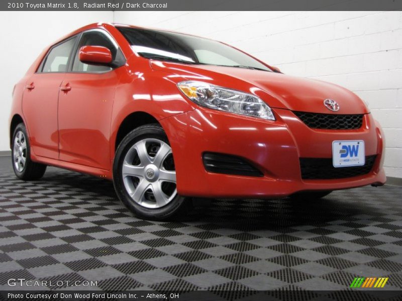 Radiant Red / Dark Charcoal 2010 Toyota Matrix 1.8