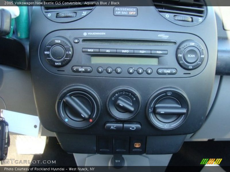 Aquarius Blue / Black 2005 Volkswagen New Beetle GLS Convertible