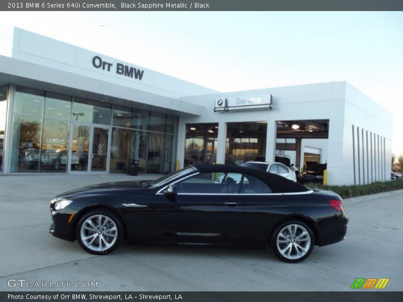 Black Sapphire Metallic / Black 2013 BMW 6 Series 640i Convertible