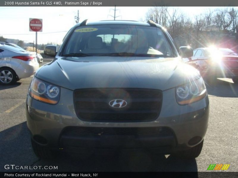 Platinum Sage / Beige 2008 Hyundai Santa Fe GLS 4WD